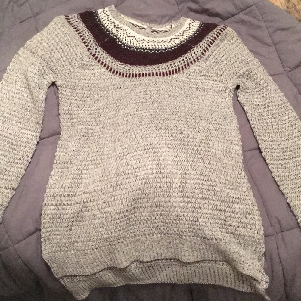 Grey knit sweater